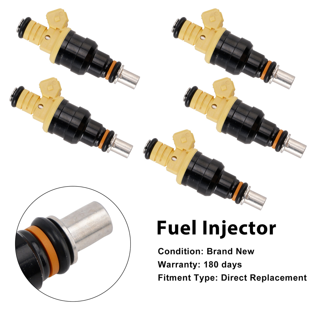 Volvo 850 2.4L 2.0L I5 1991-1997 852-12141 5PCS Fuel Injector 0280150779
