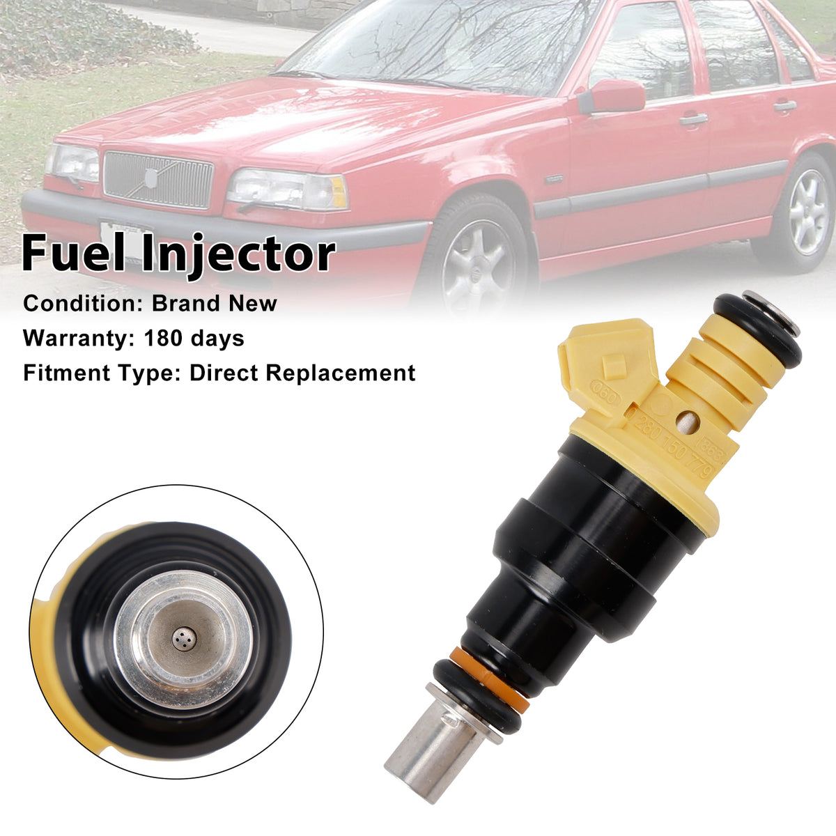 Volvo 850 2.4L 2.0L I5 1991-1997 852-12141 1PCS Fuel Injector 0280150779