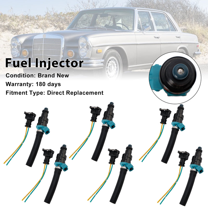 Mercedes-Benz 280SEL 450SE 280SEL 4.5L V8 6PCS Fuel Injector 0280150036