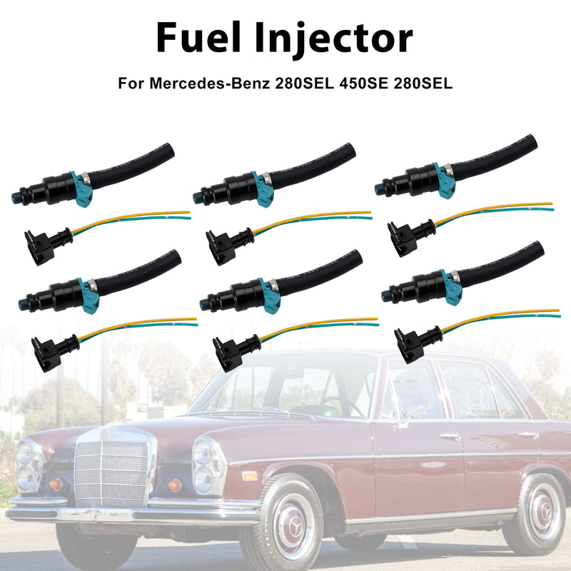 Mercedes-Benz 280SEL 450SE 280SEL 4.5L V8 6PCS Fuel Injector 0280150036