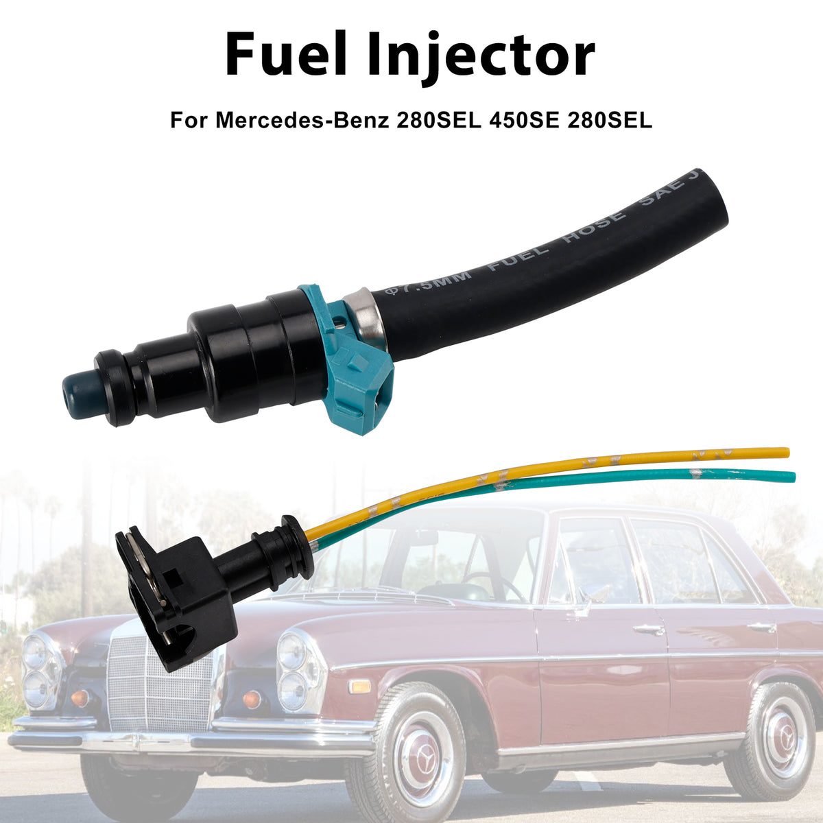 Mercedes-Benz 280SEL 450SE 280SEL 4.5L V8 1PCS Fuel Injector 0280150036