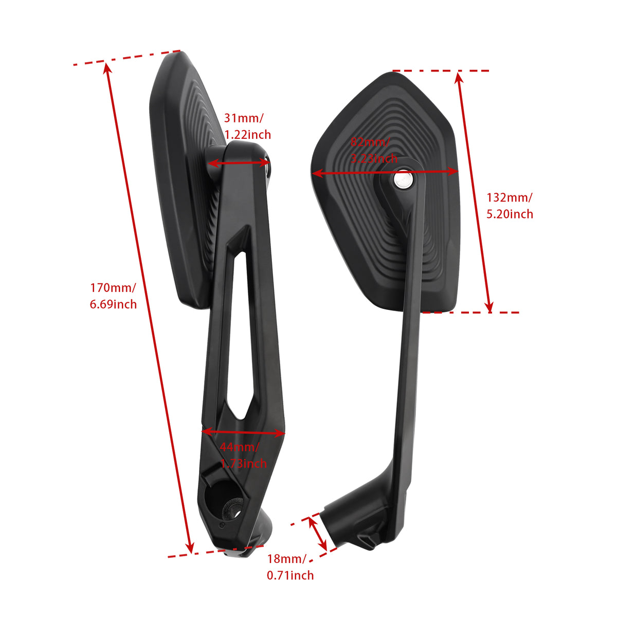 BMW R1200GS LC/ADV/R1250GS/GSA /R1250R 2013-2024 Mirror set Left & Right