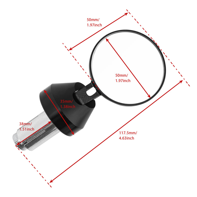 Vespa Sprint Primavera 50 125 150 CNC ?50mm Mini Handlebar End Mirror Set