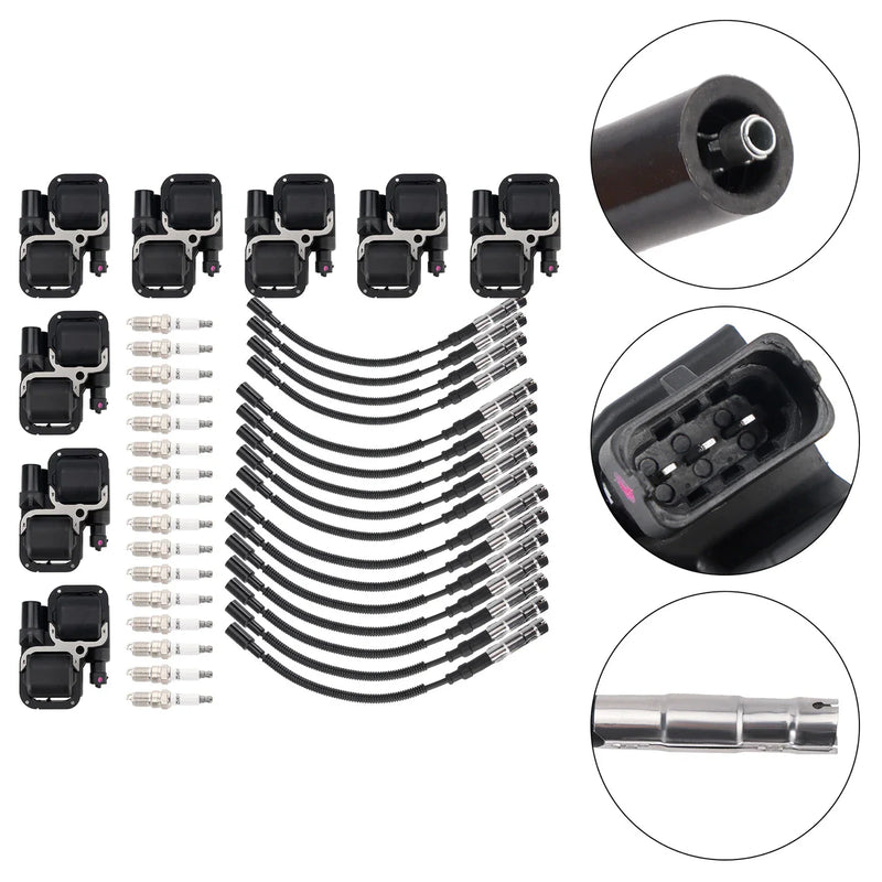 2001-2006 Mercedes Benz CLK55 AMG 5101209AA 8x Ignition Coil+16x Spark plug +16x Wire Set