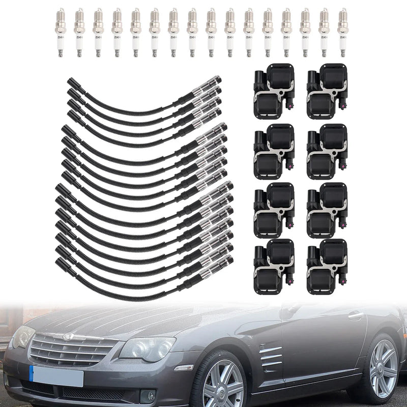 2001-2006 Mercedes Benz CL55 AMG 5101209AA 8x Ignition Coil+16x Spark plug +16x Wire Set
