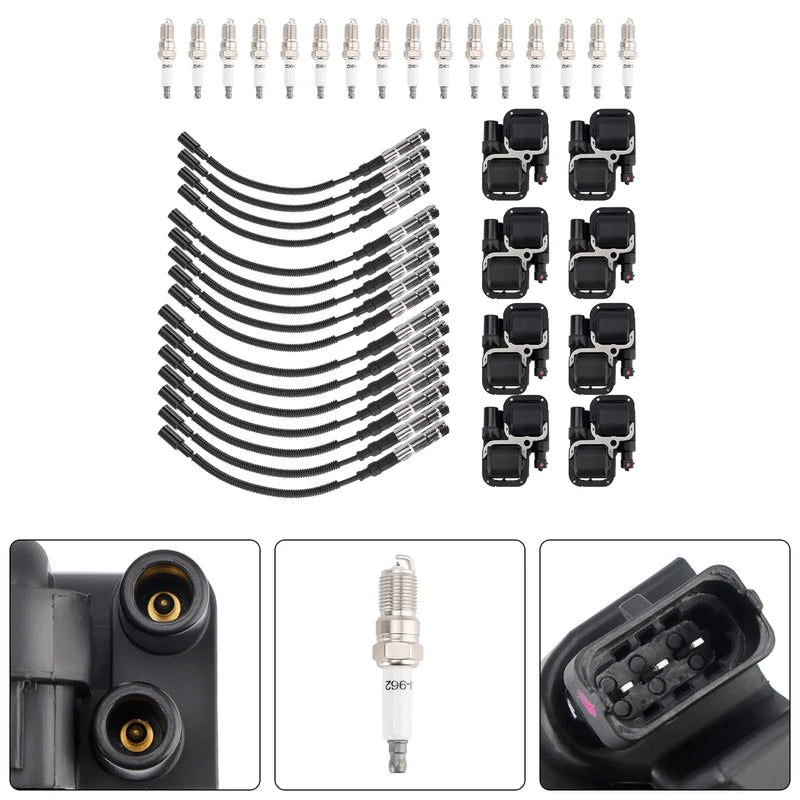 2001-2004 Mercedes Benz SLK230 5101209AA 8x Ignition Coil+16x Spark plug +16x Wire Set