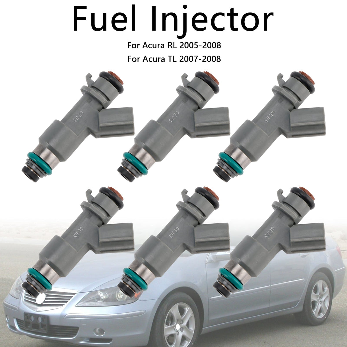 6PCS 16450RJAA01 Fuel Injector 16450-RJA-A01 Fit Acura RL TL 3.5L V6 2005-2008