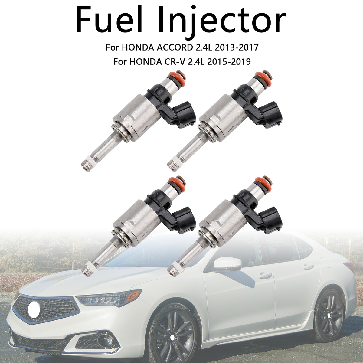 CR-V TLX 2.4L 2015-2019 Fit Acura 4PCS Fuel Injector 16450-5LA-A01
