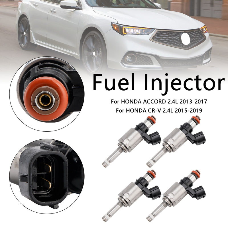 CR-V TLX 2.4L 2015-2019 Fit Acura 4PCS Fuel Injector 16450-5LA-A01