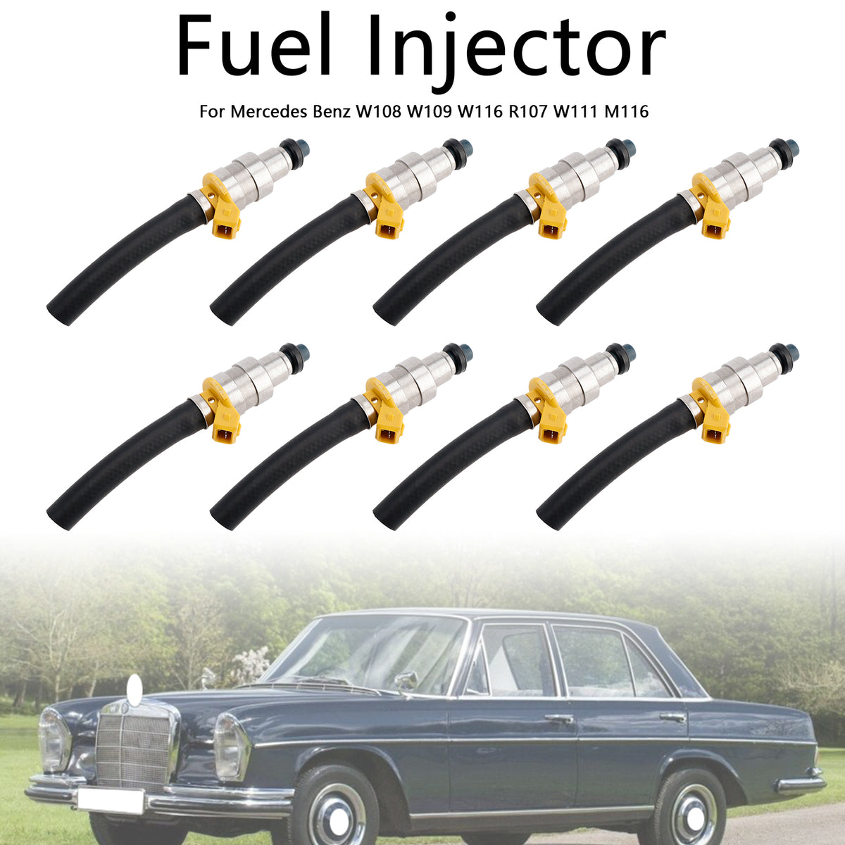 Mercedes W108 W109 W116 R107 W111 M116 8PCS Fuel Injector 0000783123