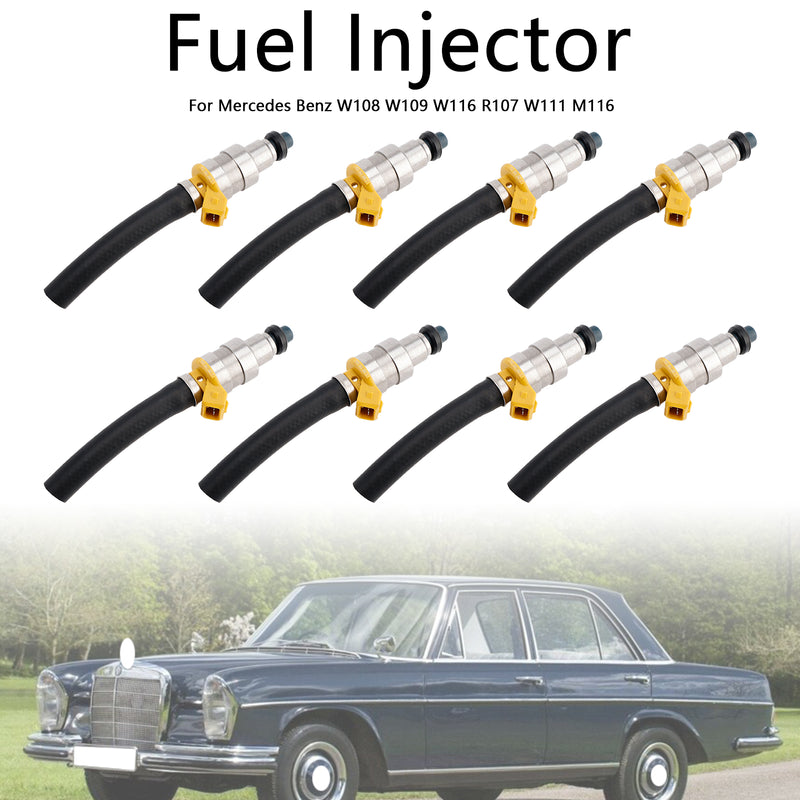Mercedes W108 W109 W116 R107 W111 M116 8PCS Fuel Injector 0000783123