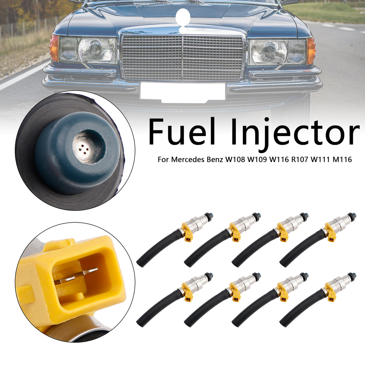 Mercedes W108 W109 W116 R107 W111 M116 8PCS Fuel Injector 0000783123