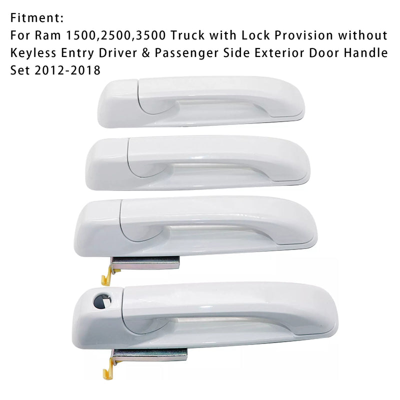 4pcs Door Handles For Dodge Ram 1500 2500 3500 2012-2018