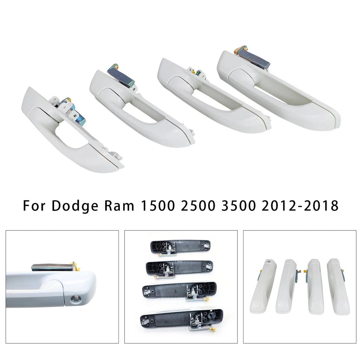 4pcs Door Handles For Dodge Ram 1500 2500 3500 2012-2018