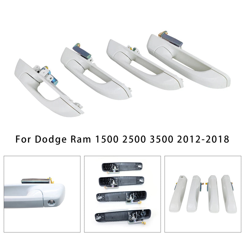 4pcs Door Handles For Dodge Ram 1500 2500 3500 2012-2018