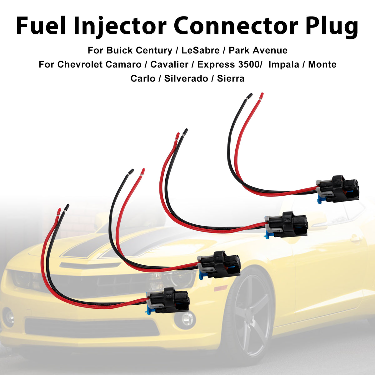 Buick 4PCS Fuel Injector Connector Plug Clip Pigtail Quick Disconnect