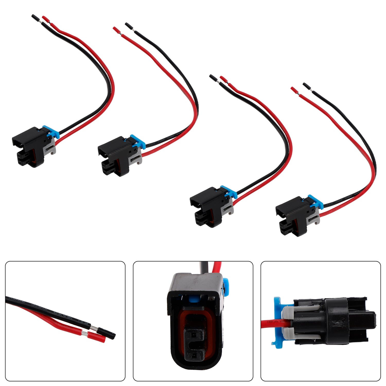 Buick 4PCS Fuel Injector Connector Plug Clip Pigtail Quick Disconnect