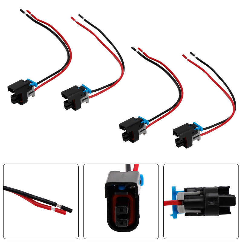 Buick 4PCS Fuel Injector Connector Plug Clip Pigtail Quick Disconnect