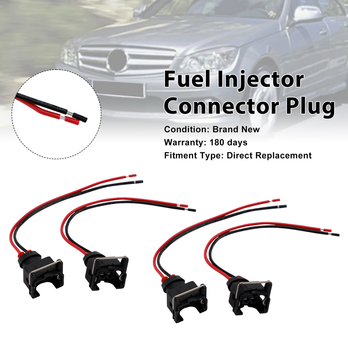 Daewoo 4-EV1 Fuel Injector Connector Plug Clip Pigtail Quick Disconnect