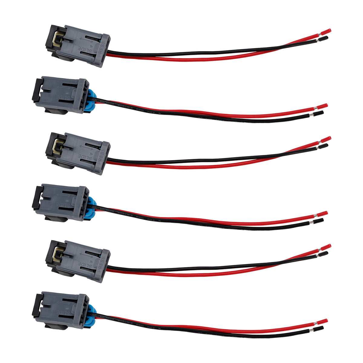 Ford Fit Chevy 6PCS Fuel Injector Connector Pigtail Plug Wiring Harness