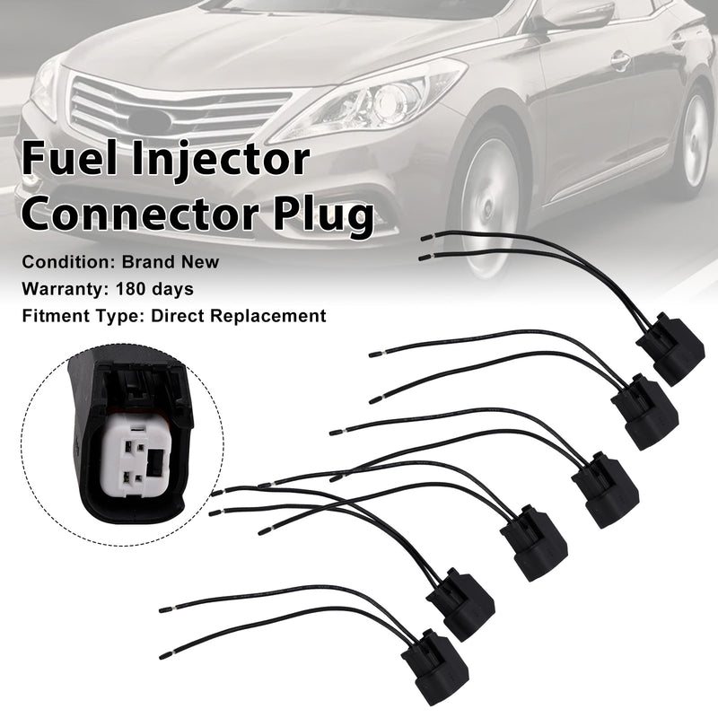 Hyundai 6-EV6 Fuel Injector Connector Plug Clip Pigtail Quick Disconnect