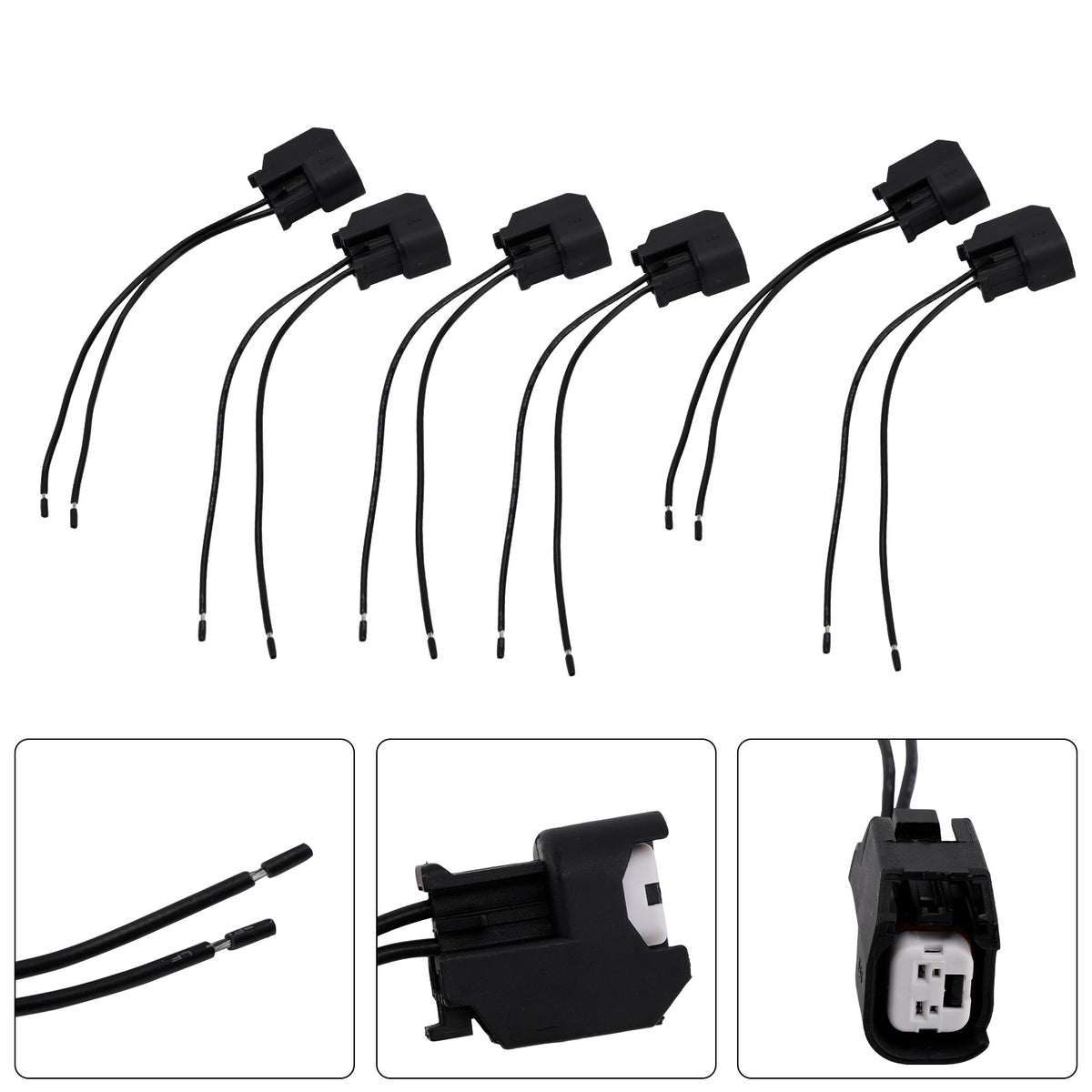 Hyundai 6-EV6 Fuel Injector Connector Plug Clip Pigtail Quick Disconnect