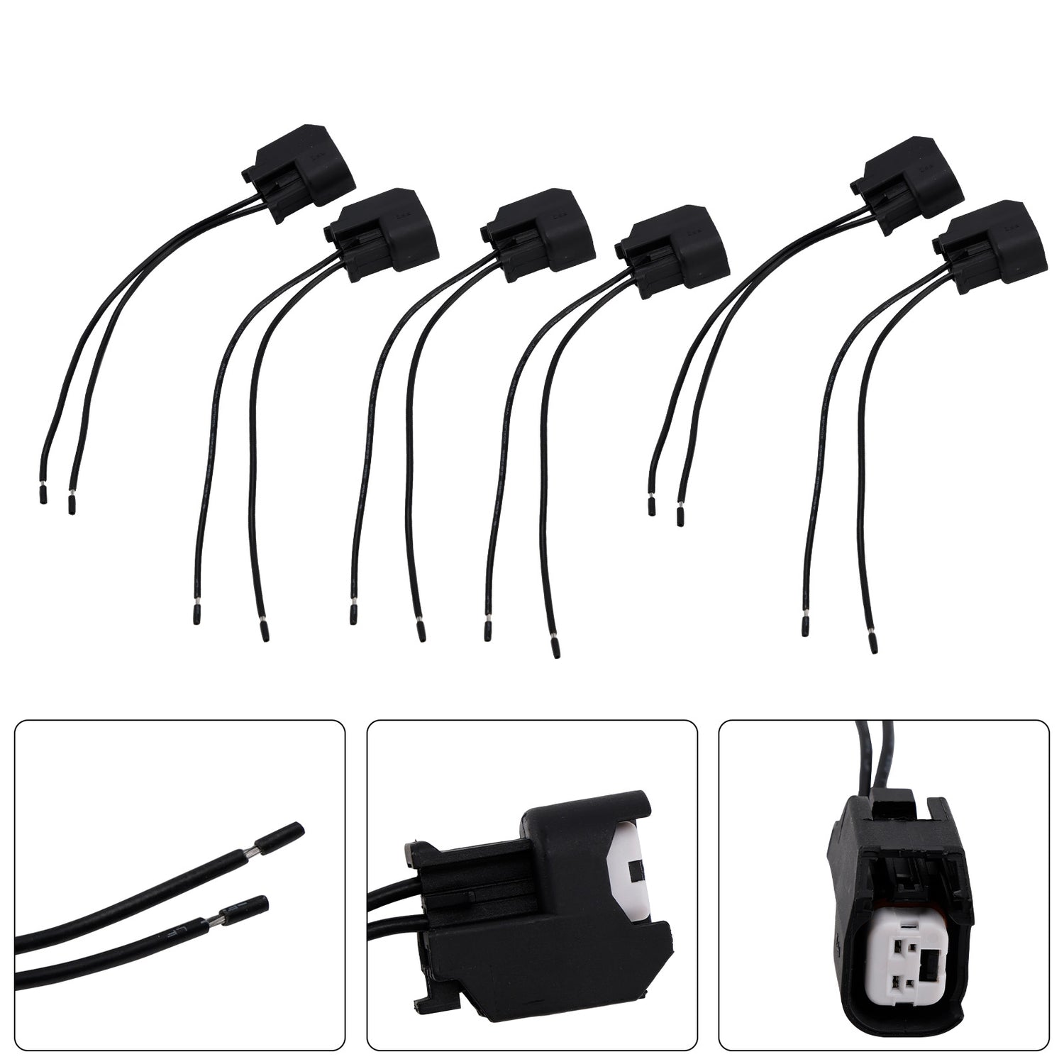Hyundai 6-EV6 Fuel Injector Connector Plug Clip Pigtail Quick Disconnect
