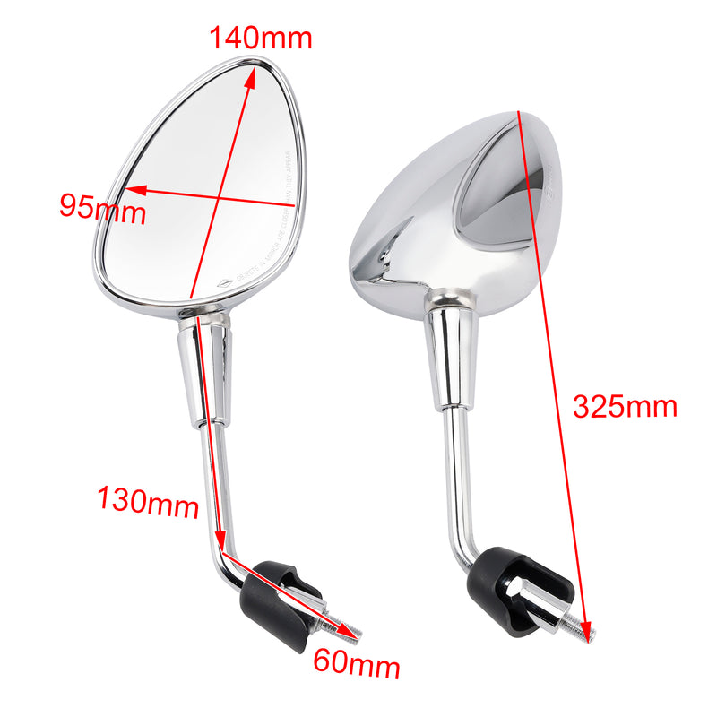 Vespa GTS 125 300 HPE Sprint Primavera 50 125 150 Chrome Mirror Set Shorty
