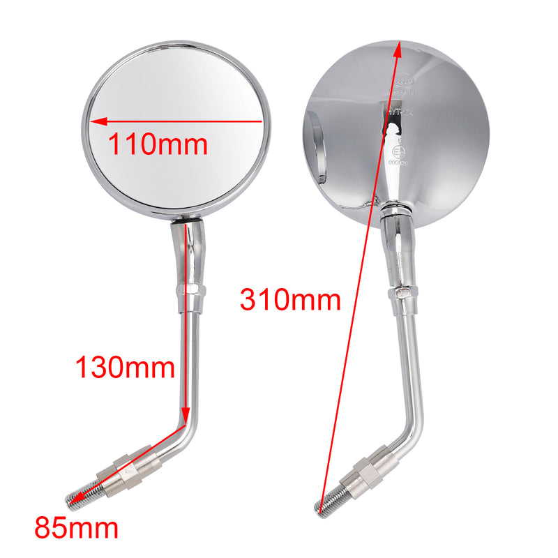 Honda CB 400 N Superdream 1978-1985 CB 500 1994-2003 Set of 2 Chrome Mirrors M10