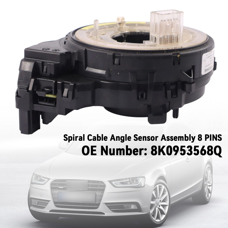 Audi A4 A5 2009-2016 8K0953568Q Spiral Cable Angle Sensor Assembly 8 PINS