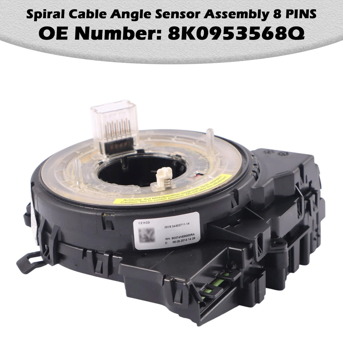 Audi A4 A5 2009-2016 8K0953568Q Spiral Cable Angle Sensor Assembly 8 PINS