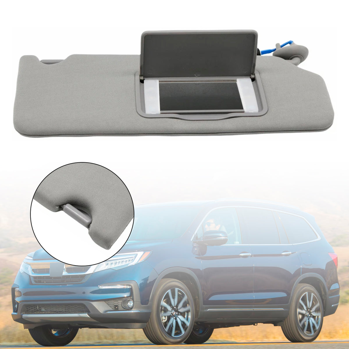 2016-2022 Honda Pilot Gray Right Side Sun Visor 83230-TG7-A11ZB