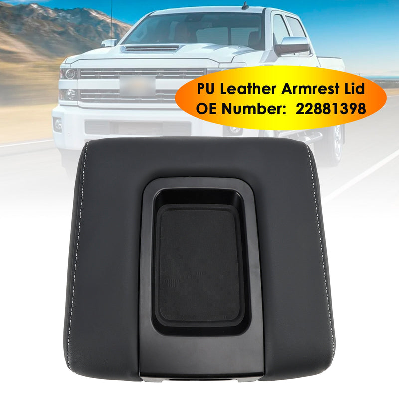 2015-2019 Chevy Silverado 1500 2500 3500 PU Leather Armrest Lid 22881398