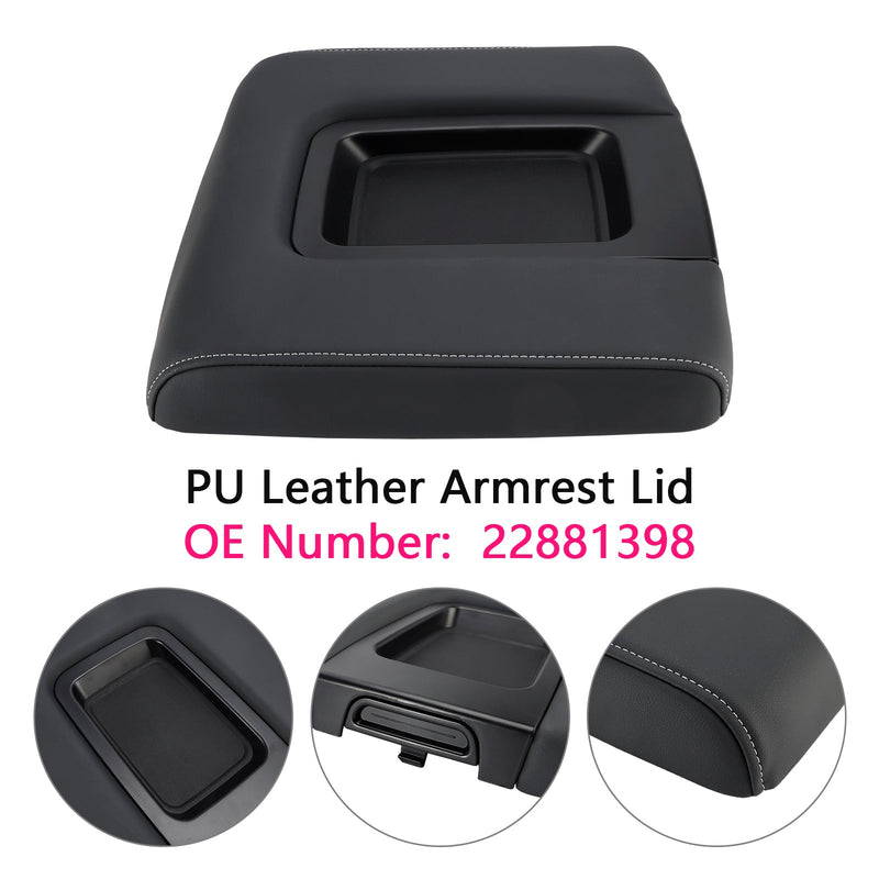 2015-2019 Chevy Silverado 1500 2500 3500 PU Leather Armrest Lid 22881398