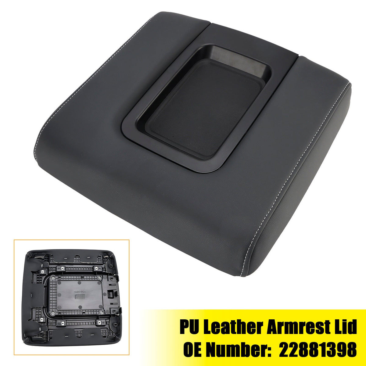 2015-2019 Chevy Silverado 1500 2500 3500 PU Leather Armrest Lid 22881398