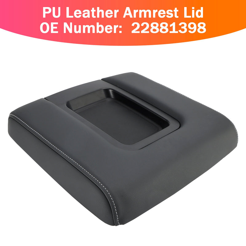 2015-2019 Chevy Silverado 1500 2500 3500 PU Leather Armrest Lid 22881398