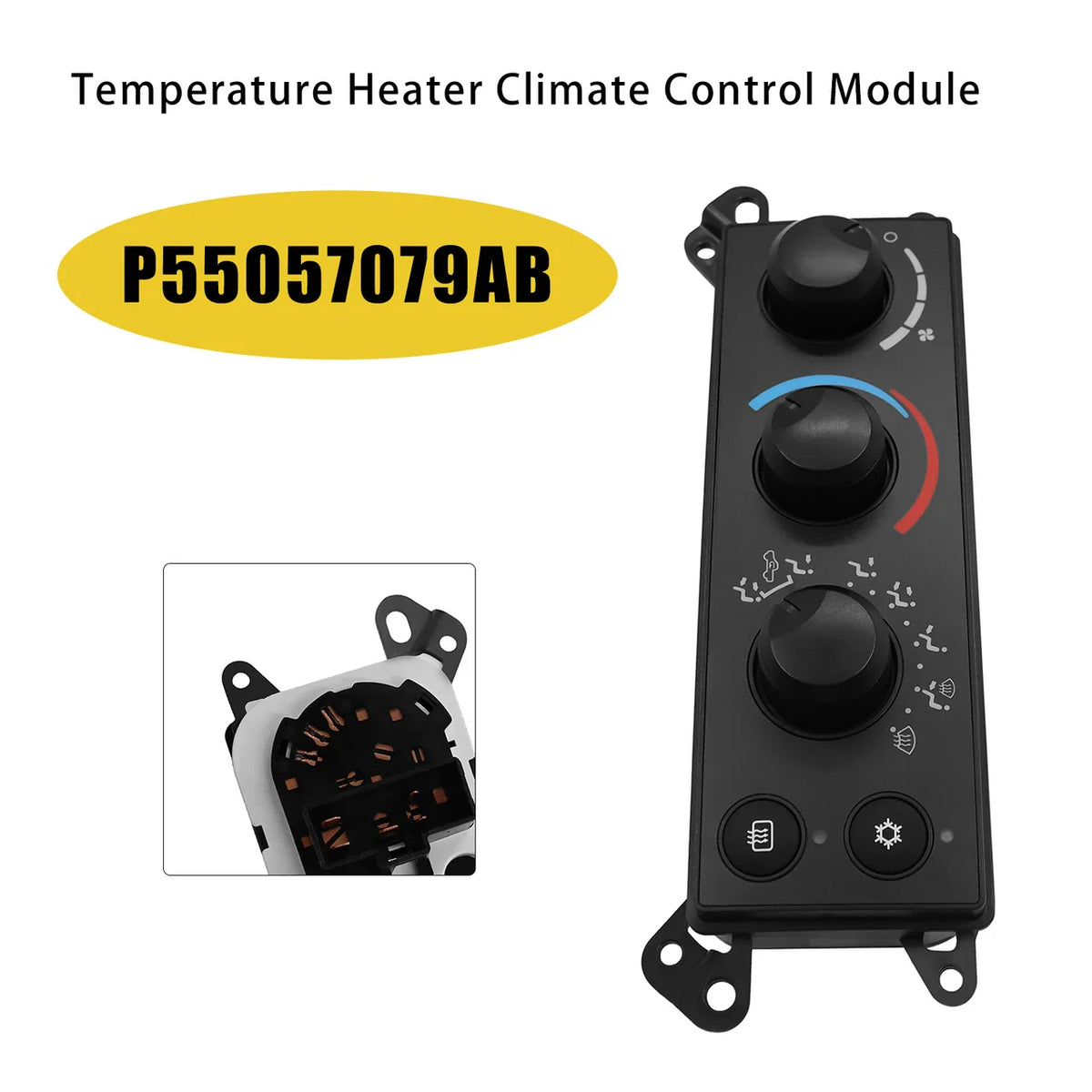 2008 Dodge RAM 1500, 2500 & 3500 series with rear defrost 55056569AE Temperature Heater Climate Control Module