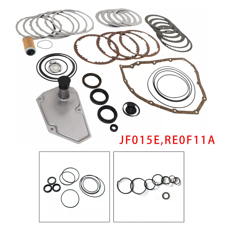 Nissan Suzuki Renault Datsun Mitsubishi JF015E RE0F11A 2.0 Transmission Master Rebuild Kit Filter Clutch Disc