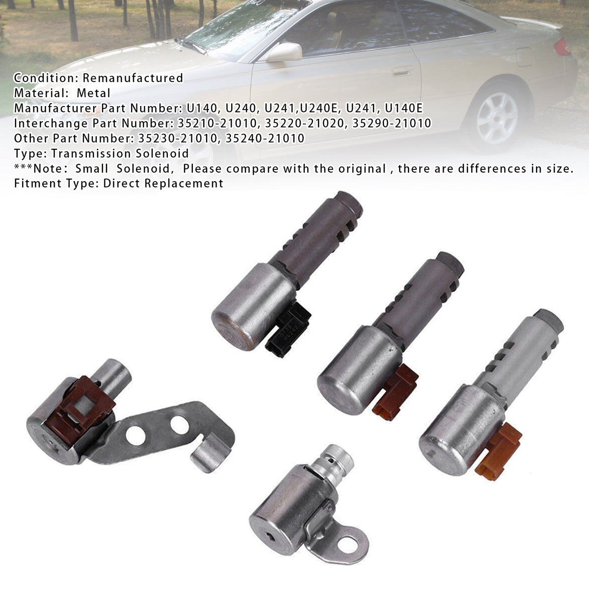 2002-2004 TOYOTA CAMRY U140 U240 U241 5PCS Transmission Solenoid Kit