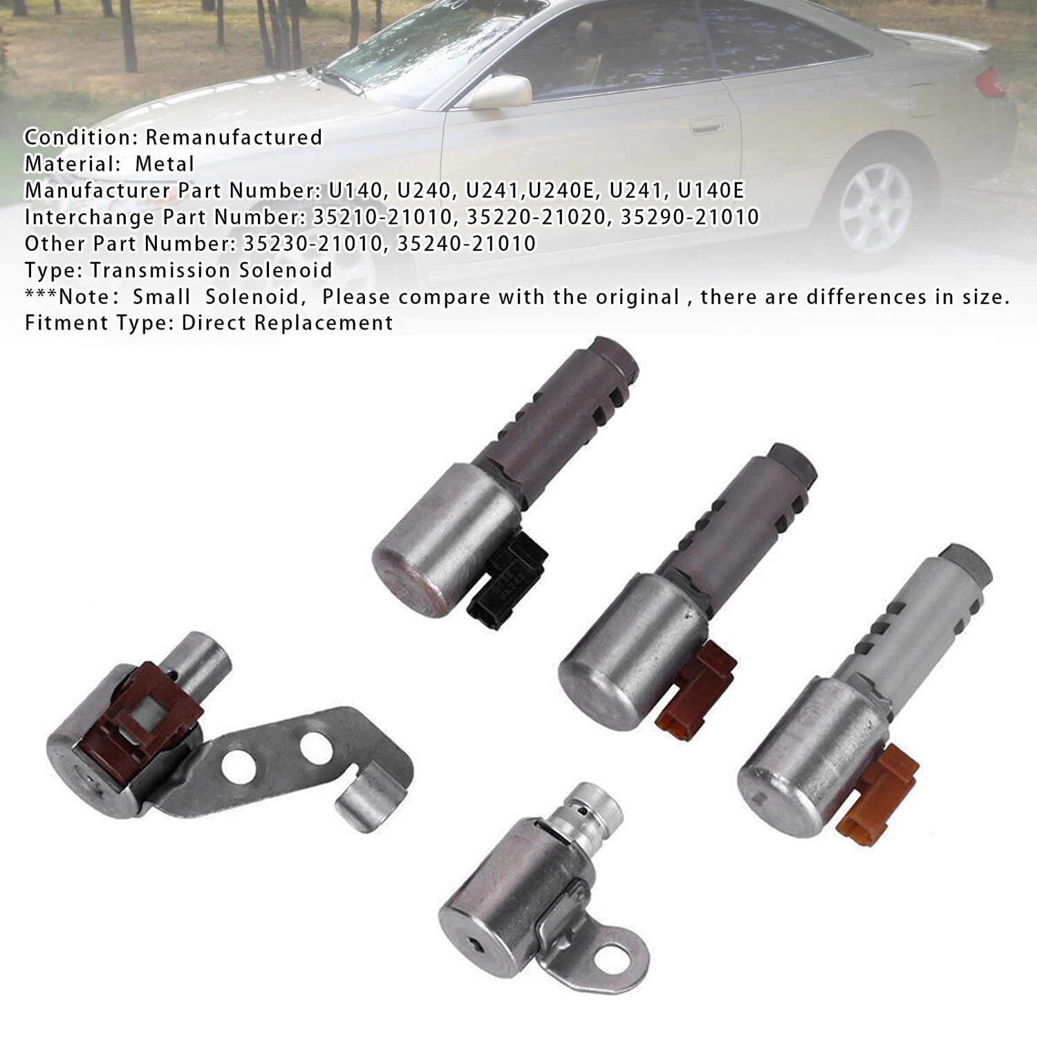 2001-2007 TOYOTA HIGHLANDER U140 U240 U241 5PCS Transmission Solenoid Kit