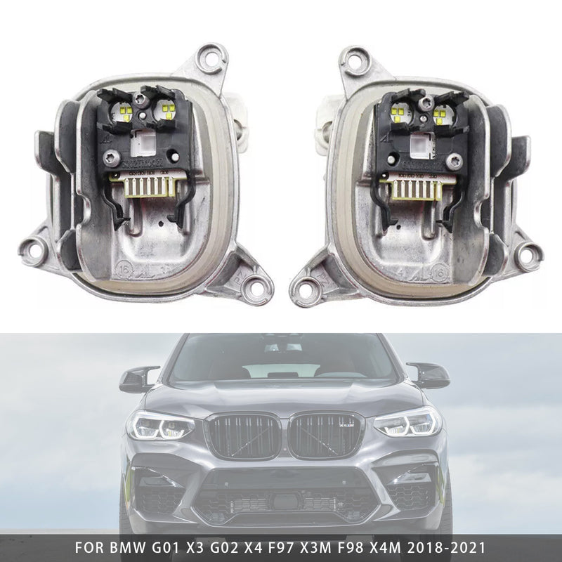 BMW G01 X3 G02 X4 Left+Right DRL LED MODULE White 63117466107 63117466108