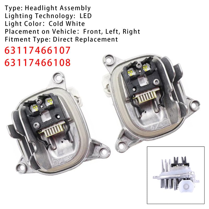 BMW G01 X3 G02 X4 Left+Right DRL LED MODULE White 63117466107 63117466108