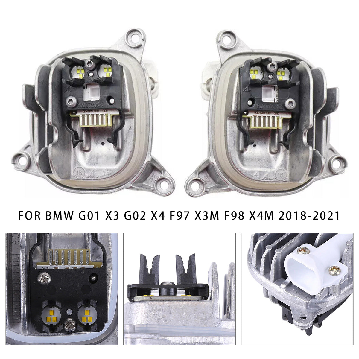 BMW G01 X3 G02 X4 Left+Right DRL LED MODULE White 63117466107 63117466108