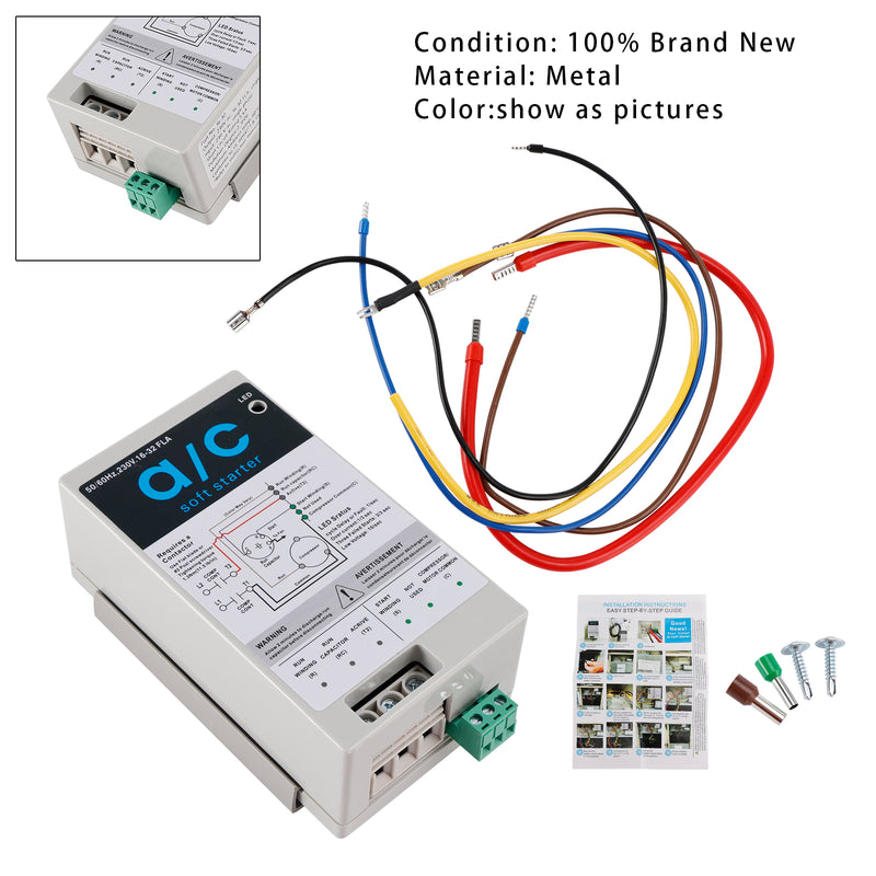 AC Soft Starter Reverse Motor Protection  (16-32A + Install Kit)