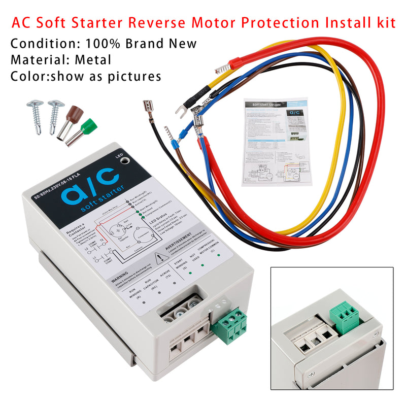 08-16A Soft Start Module For 1.75-3.5 Ton AC Units  Reverse Motor Protection