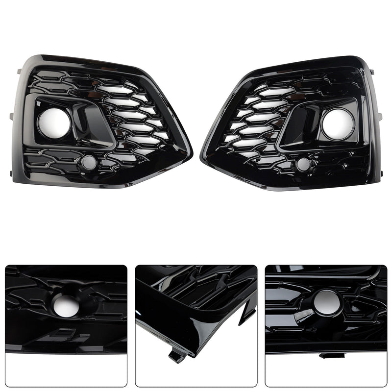 Audi Q5 SQ5 S-Line 2021-2025 Black RSQ5 Style Front Fog Lamp Grille Cover