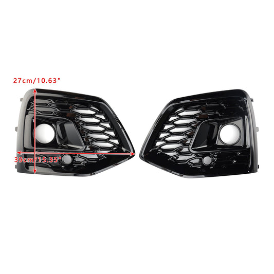 Audi Q5 SQ5 S-Line 2021-2025 Black RSQ5 Style Front Fog Lamp Grille Cover
