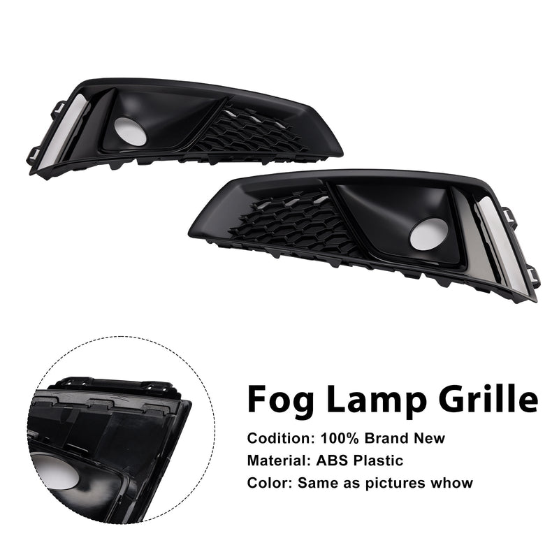 2018-2020  Audi A4 B9 S-LINE S4 Black Front Fog Light Grille Trim Cover 8WD8076821J