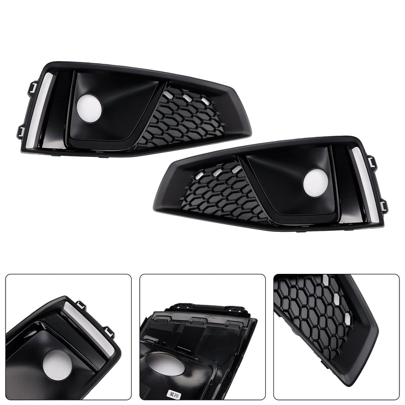 2018-2020  Audi A4 B9 S-LINE S4 Black Front Fog Light Grille Trim Cover 8WD8076821J