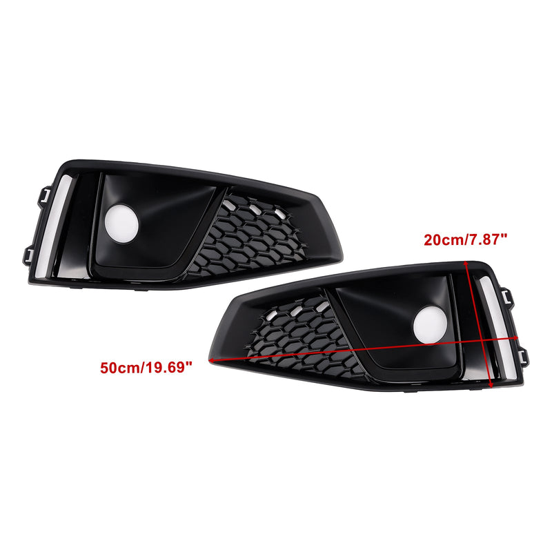2018-2020  Audi A4 B9 S-LINE S4 Black Front Fog Light Grille Trim Cover 8WD8076821J